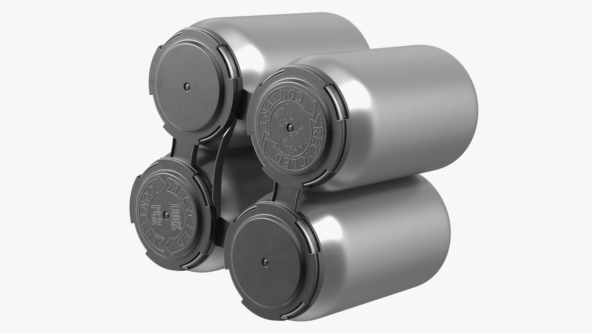 Reusable 4 Pack Soda Can Plastic Holder 3D model