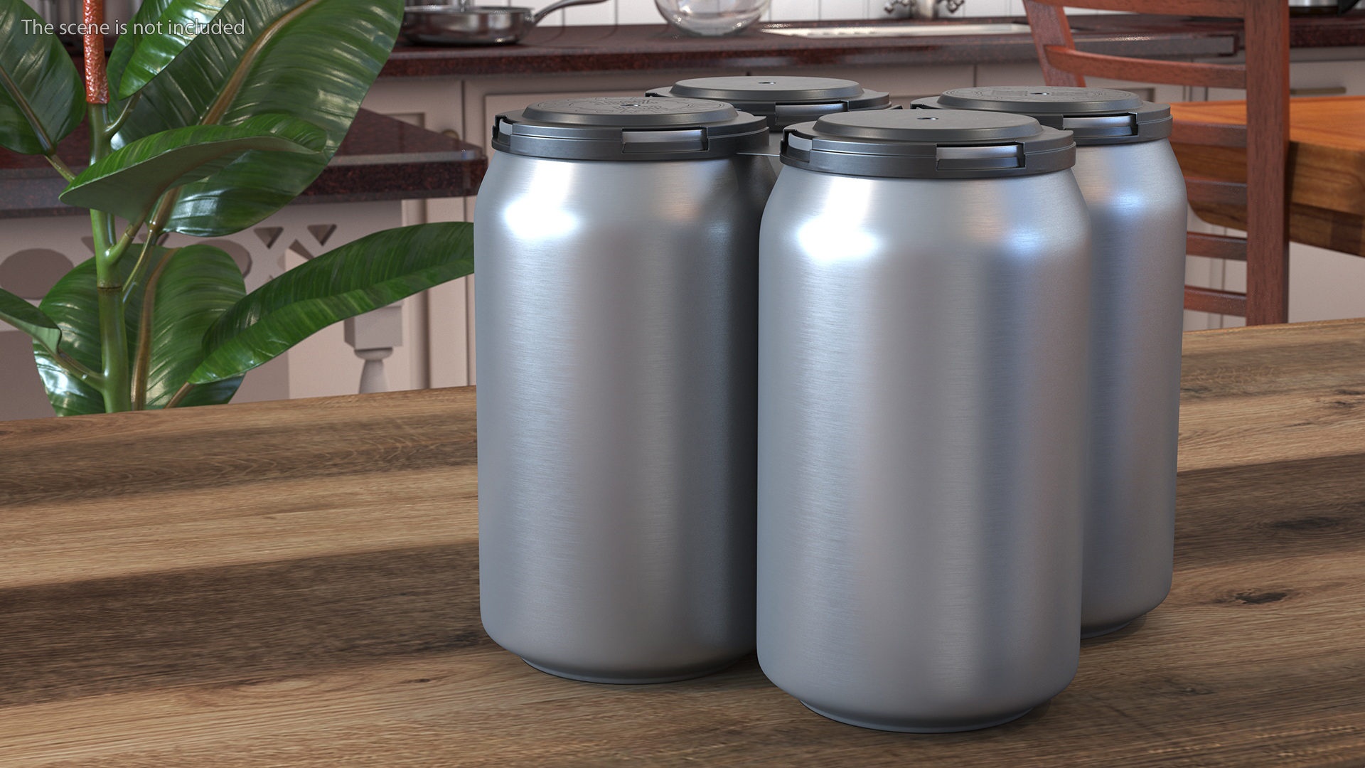 Reusable 4 Pack Soda Can Plastic Holder 3D model