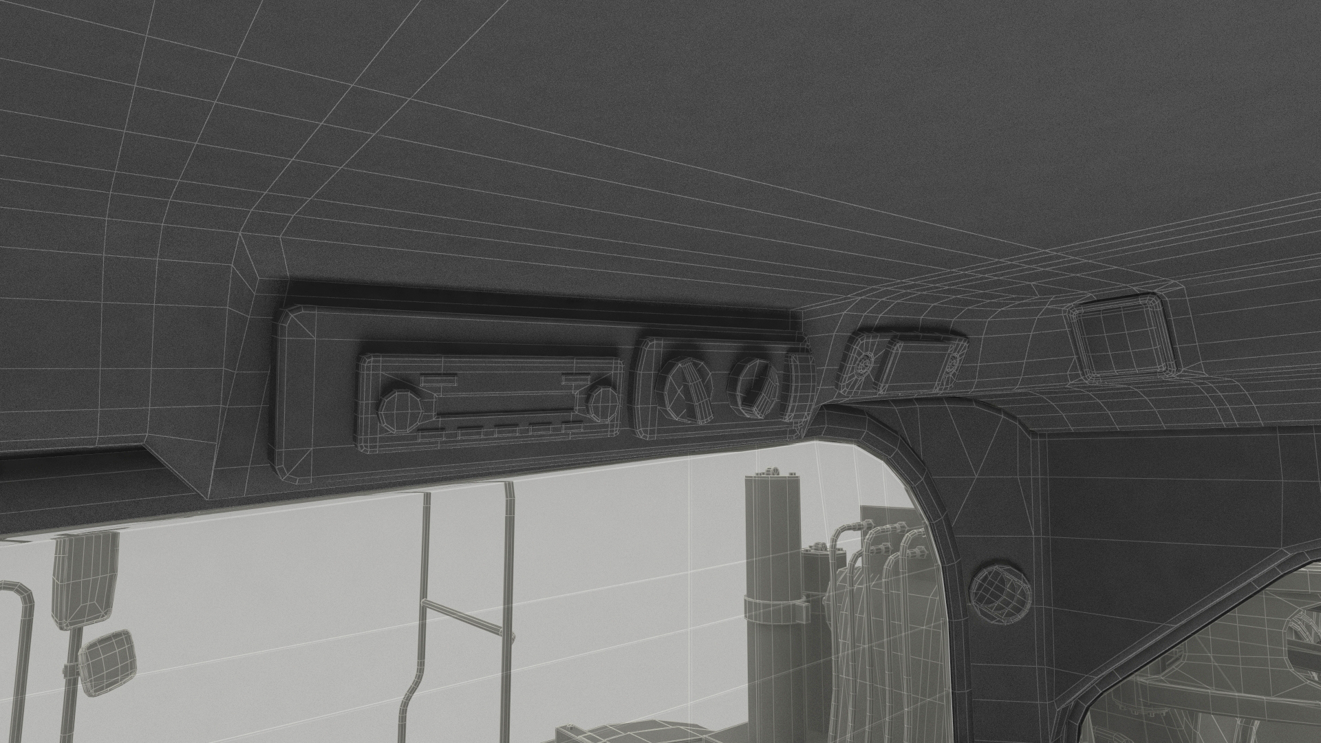 3D Wheeled Tractor Scraper model