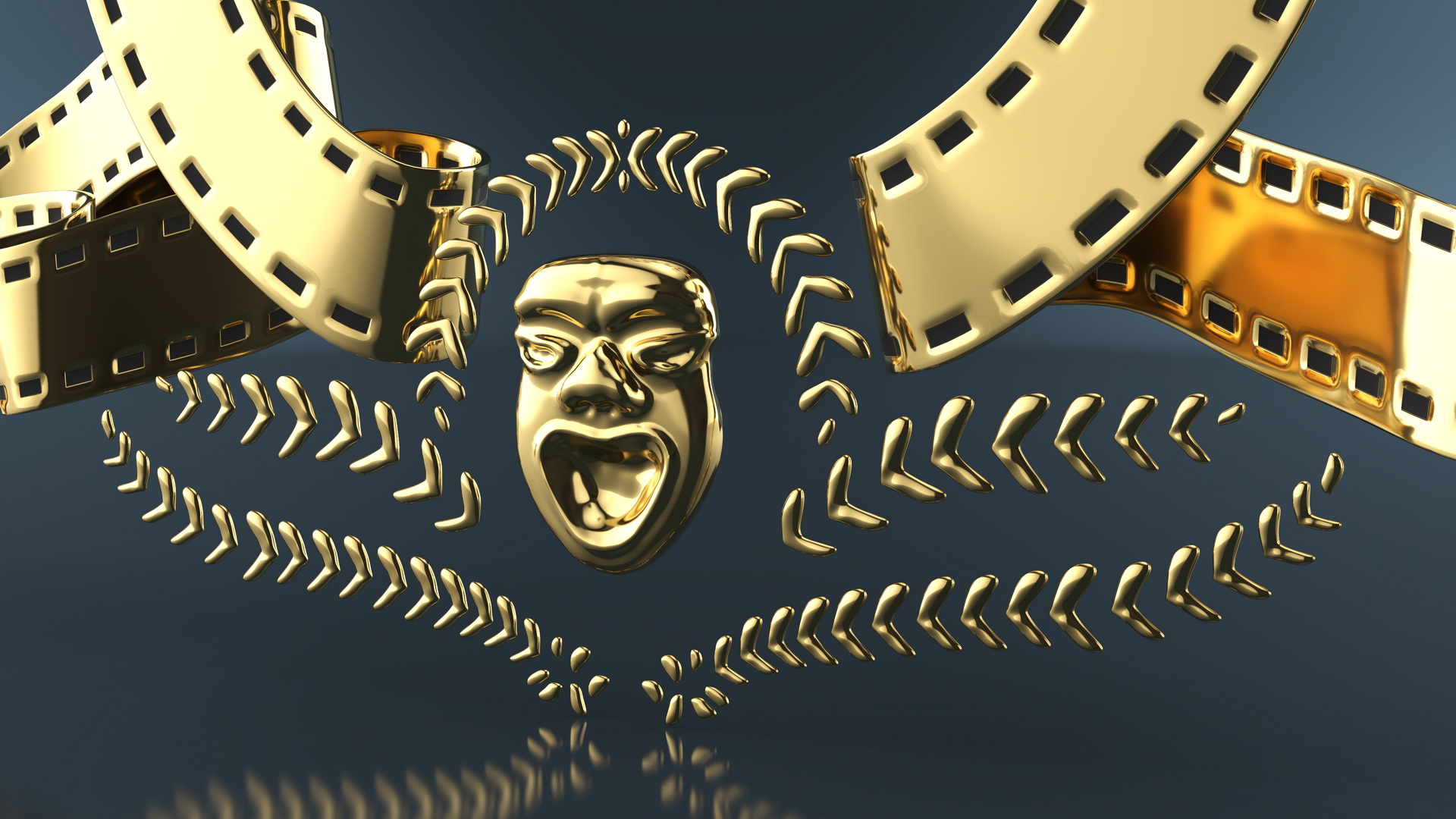 3D Gold Film Emblem