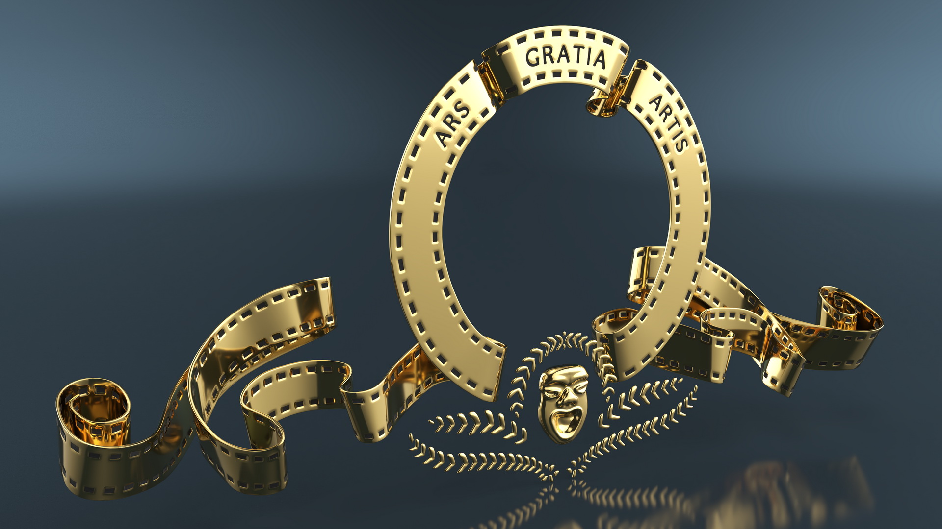 3D Gold Film Emblem