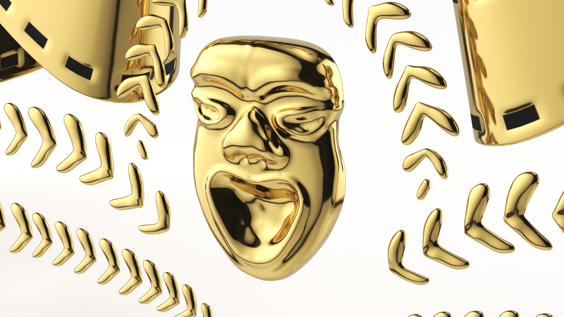 3D Gold Film Emblem