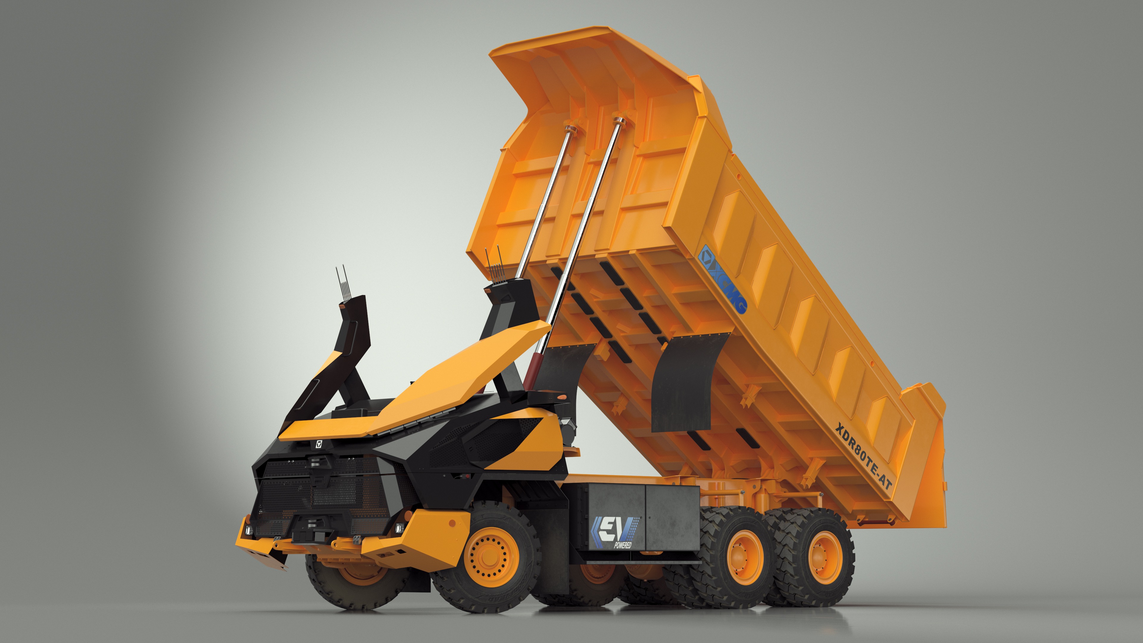New XCMG Autonomous Electric Mining Truck Rigged for Maya 3D