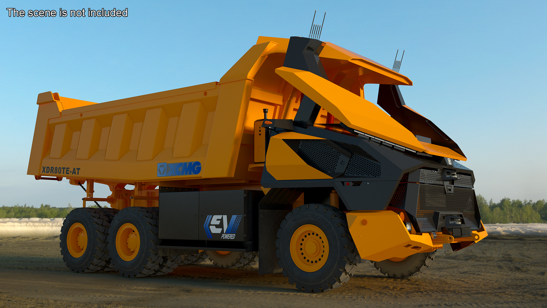 New XCMG Autonomous Electric Mining Truck Rigged for Maya 3D
