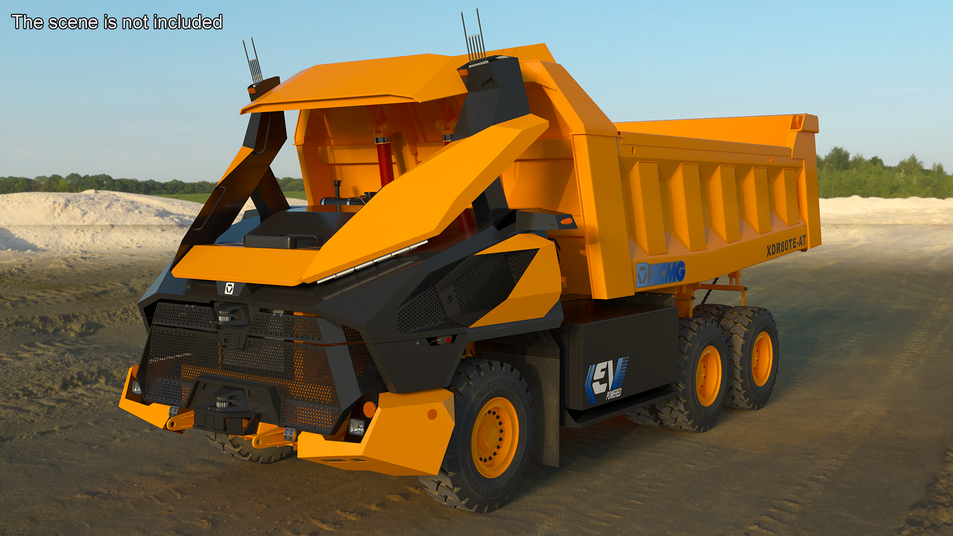 New XCMG Autonomous Electric Mining Truck Rigged for Maya 3D