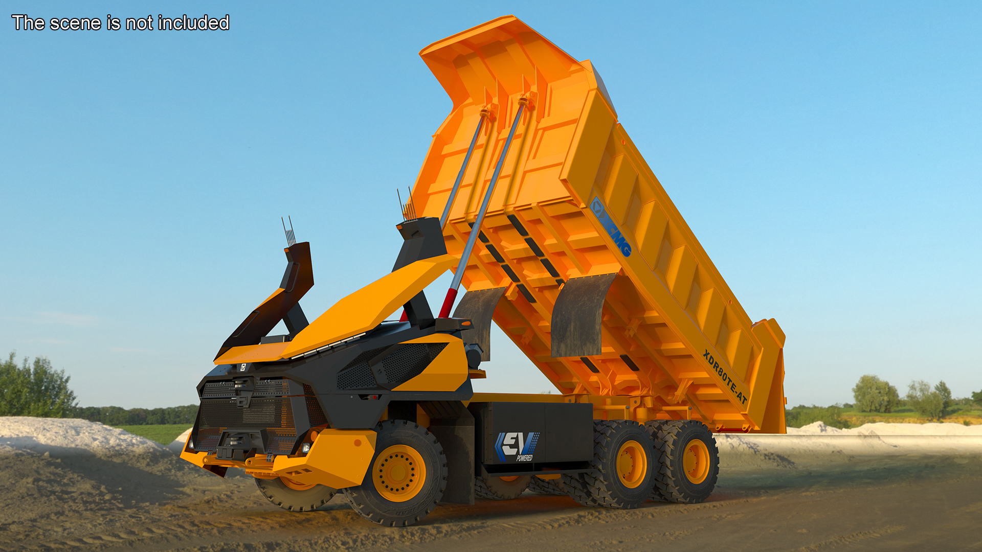 New XCMG Autonomous Electric Mining Truck Rigged for Maya 3D