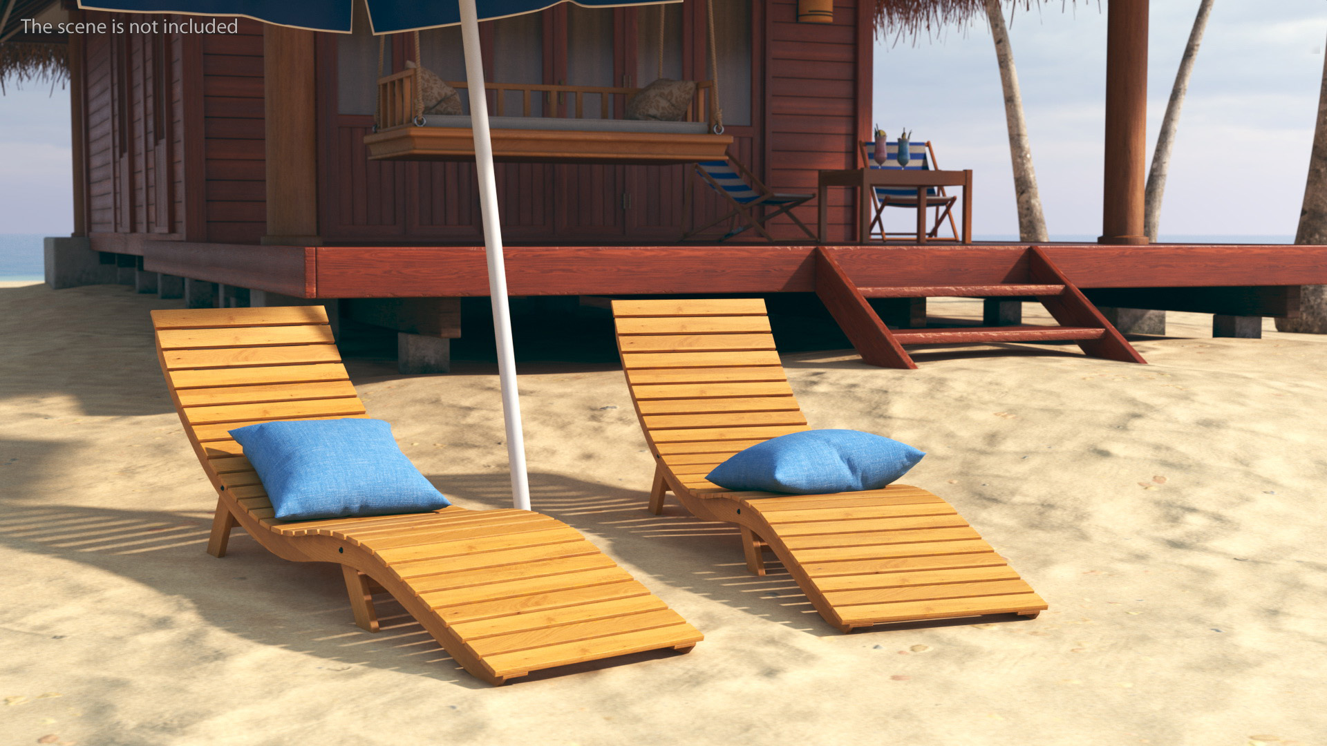 3D model Beach Hut Scene