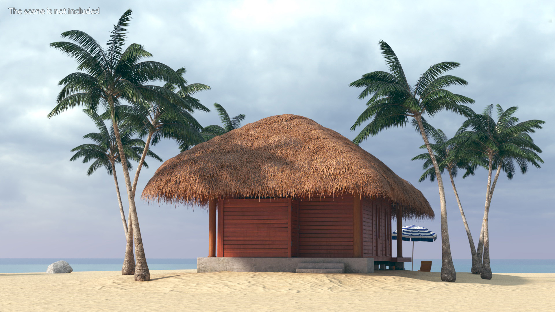 3D model Beach Hut Scene