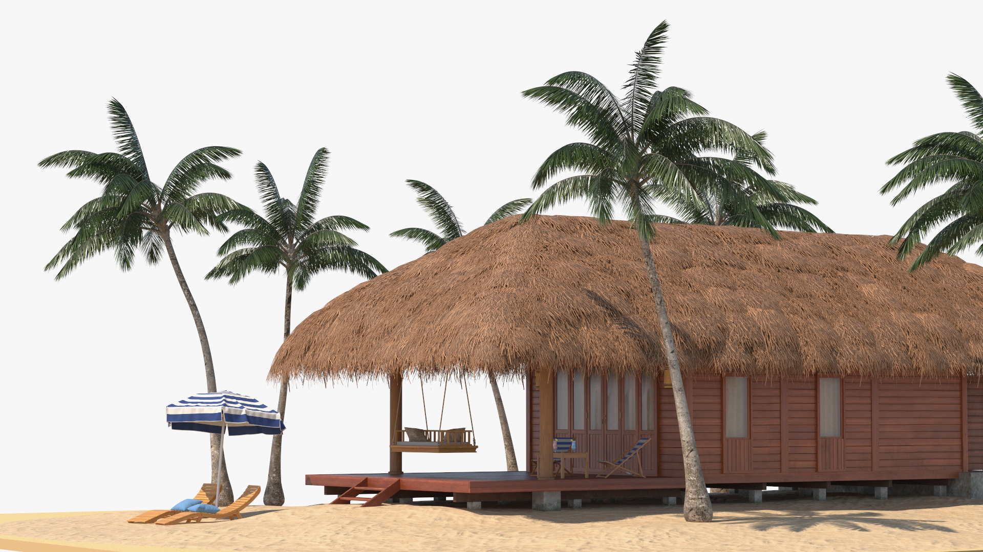 3D model Beach Hut Scene