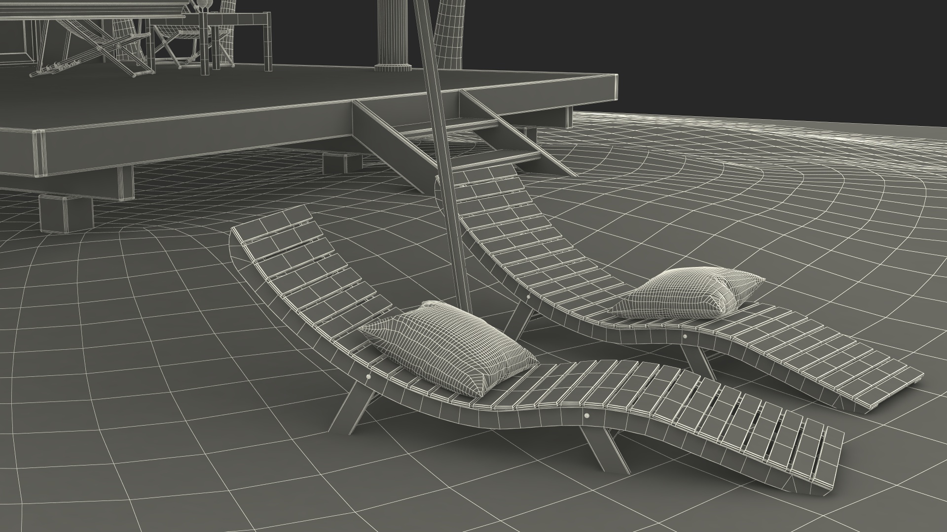 3D model Beach Hut Scene