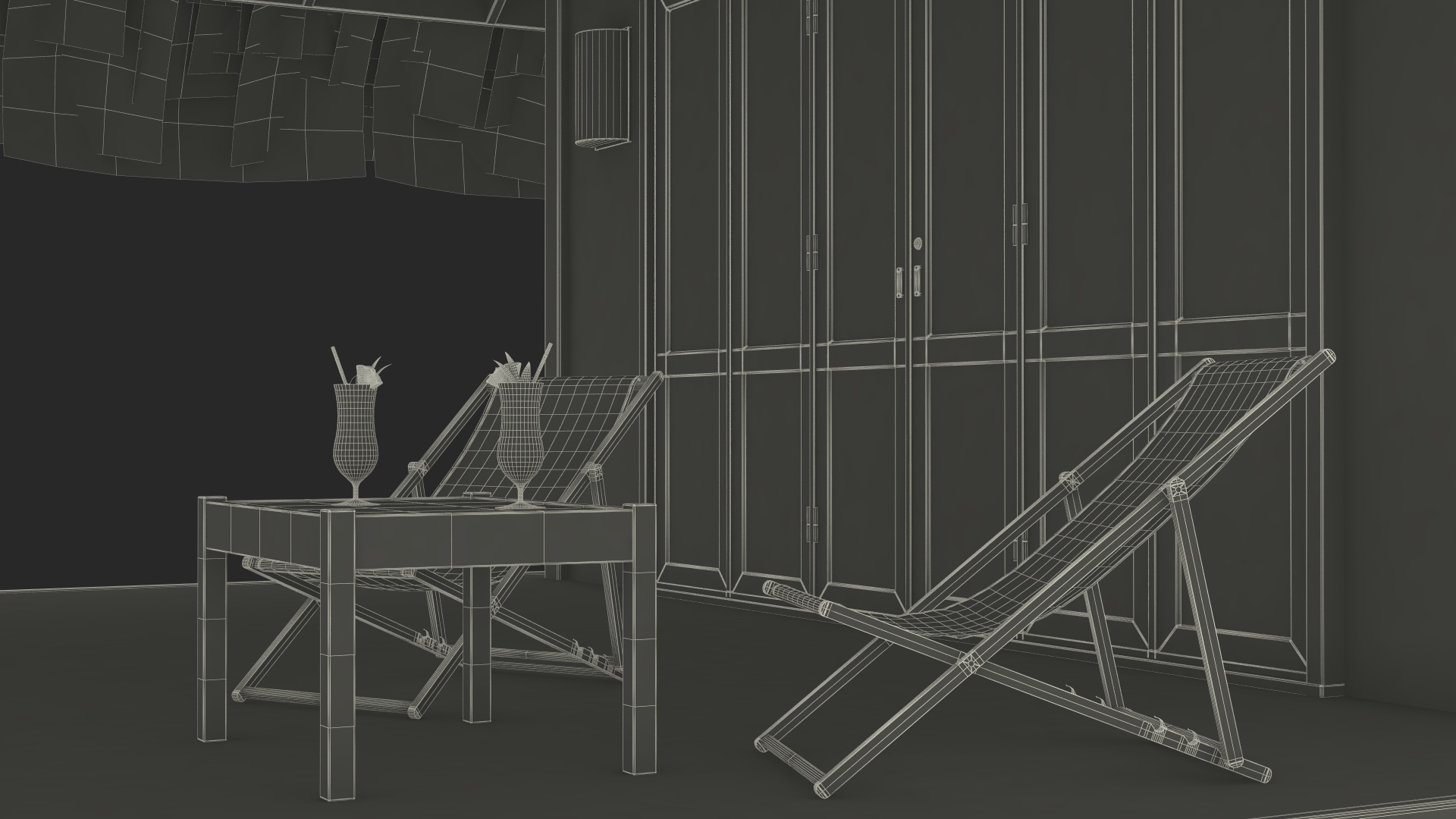 3D model Beach Hut Scene