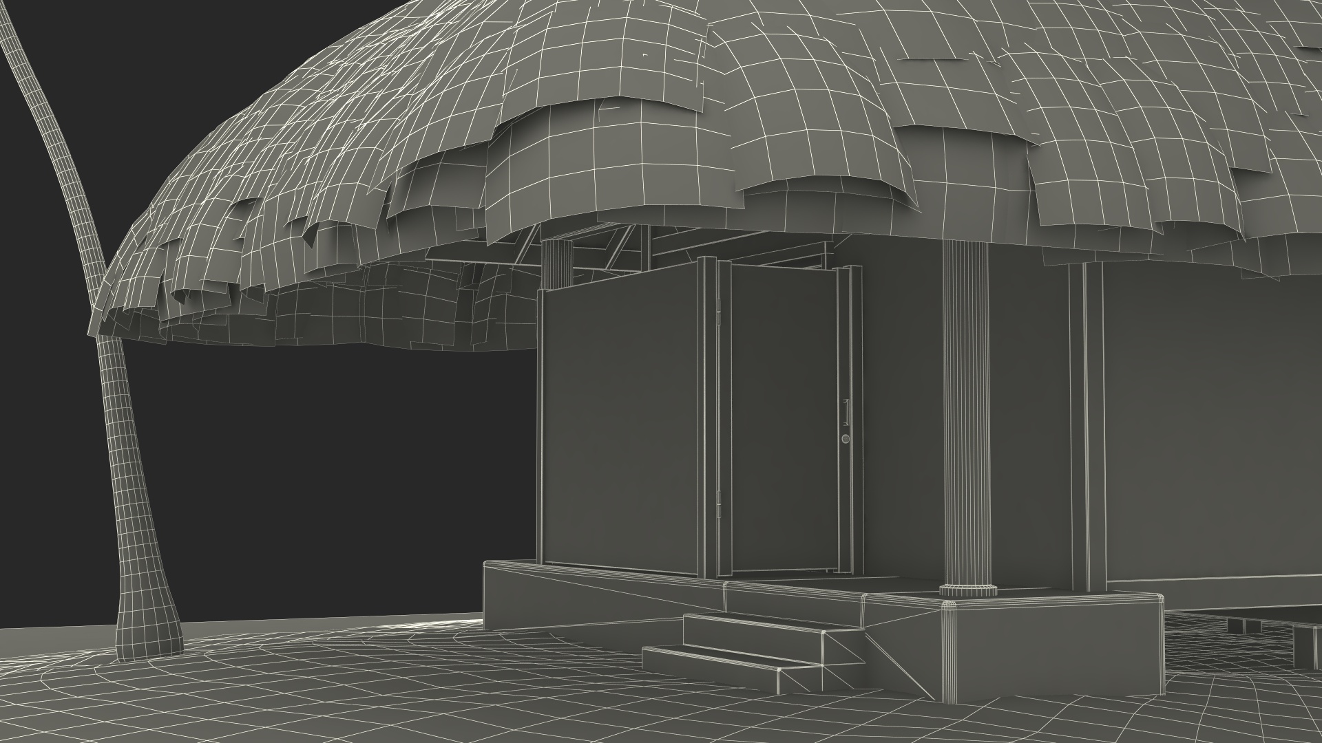 3D model Beach Hut Scene