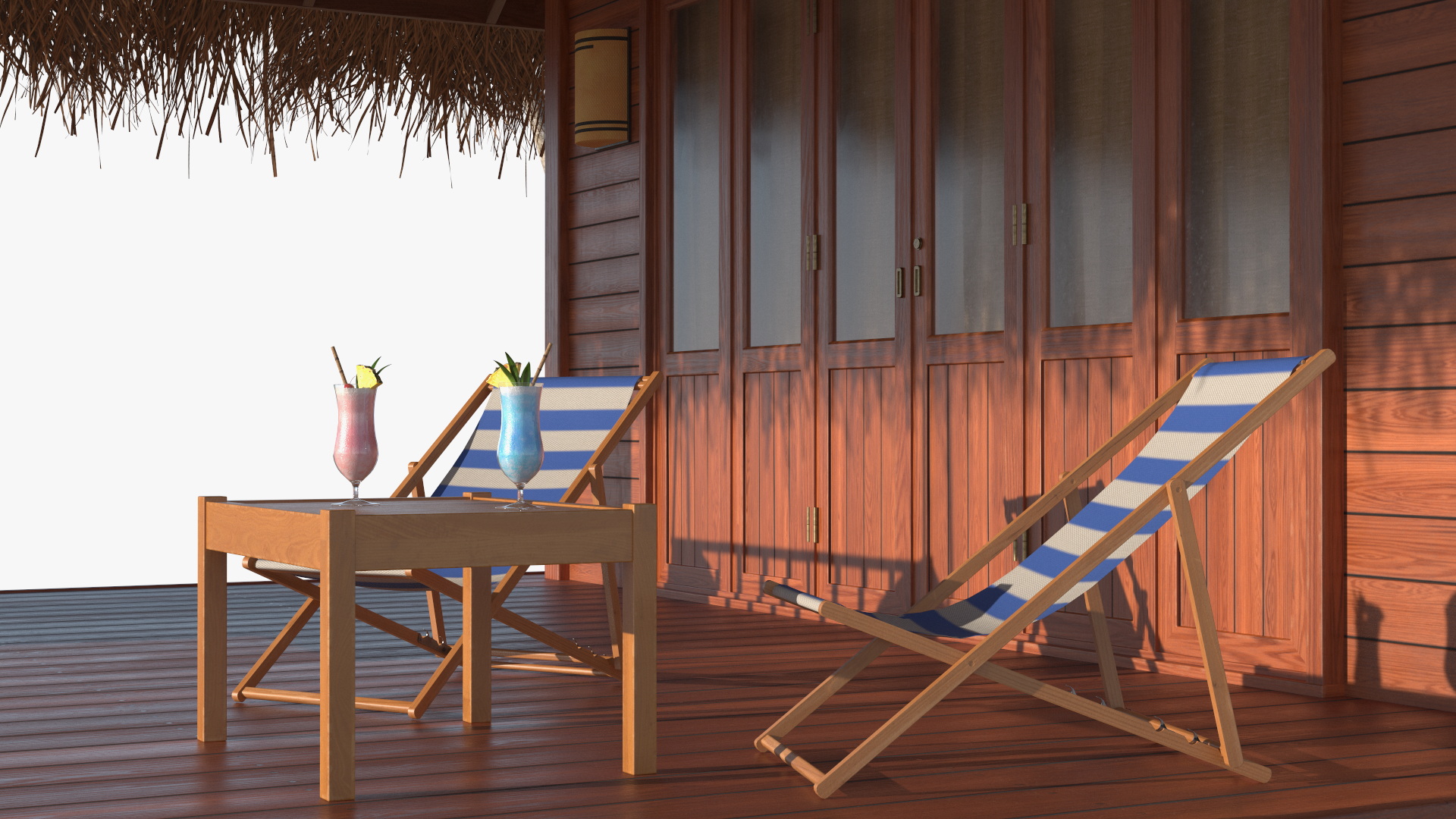 3D model Beach Hut Scene