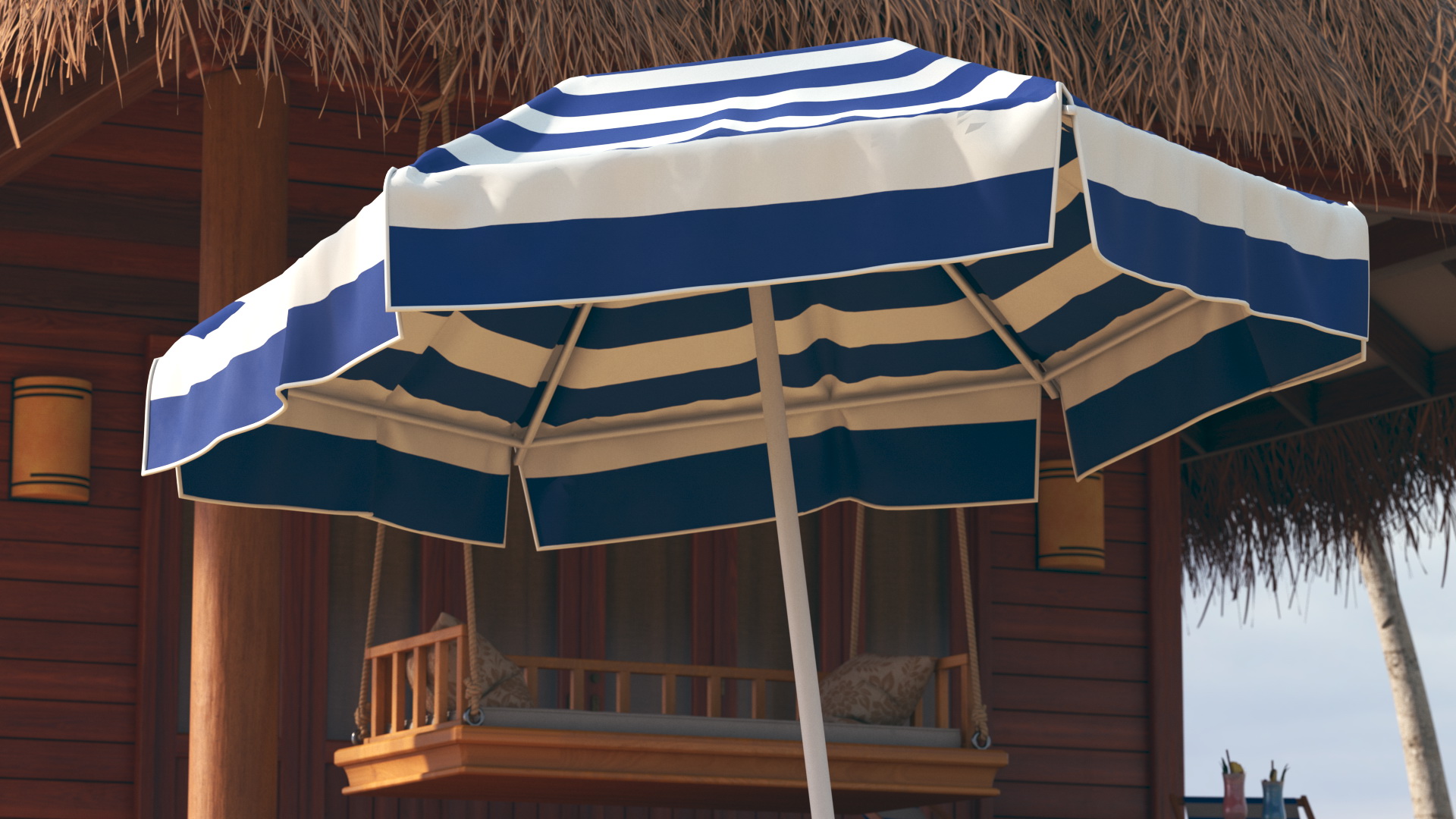 3D model Beach Hut Scene