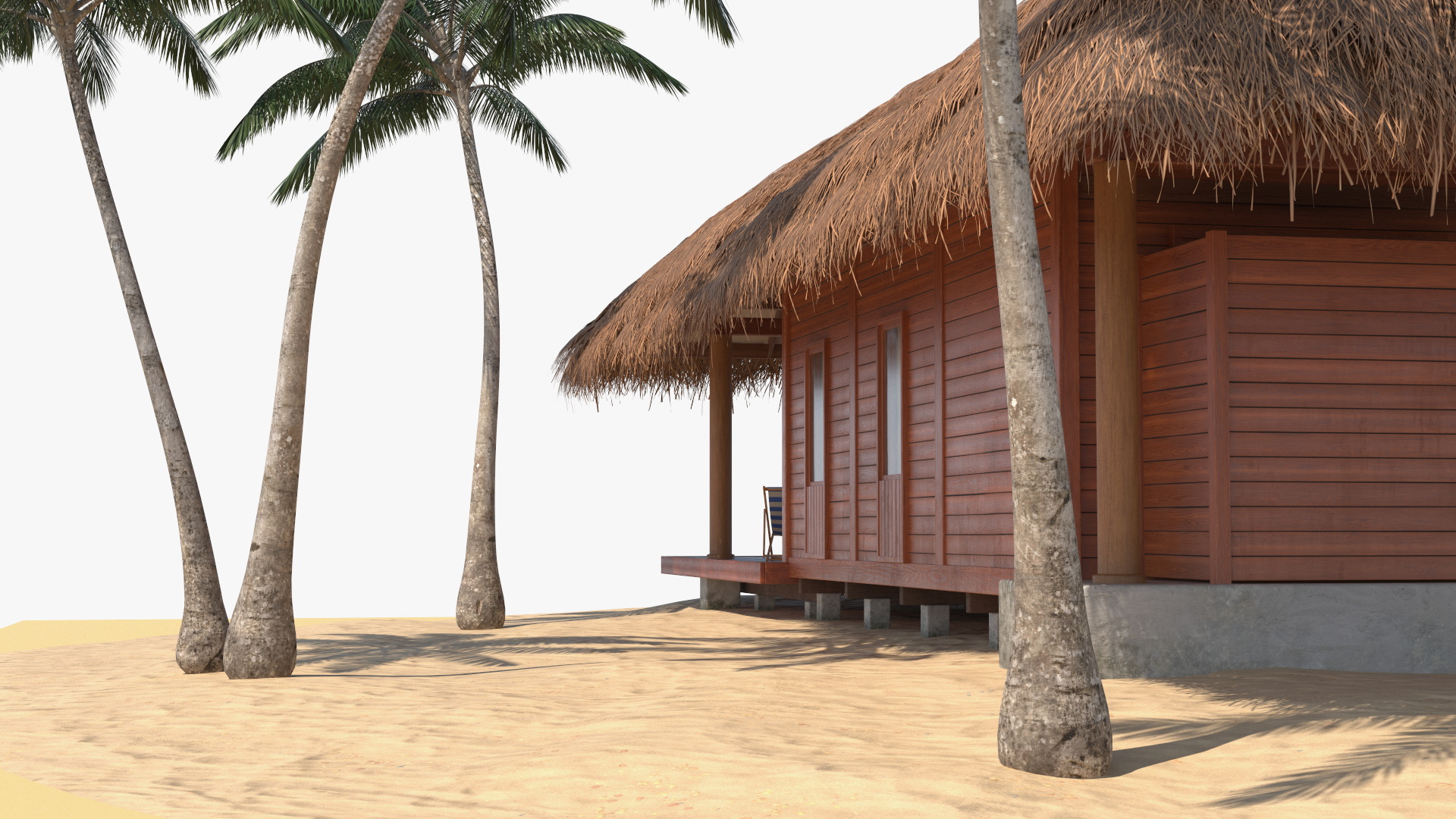 3D model Beach Hut Scene
