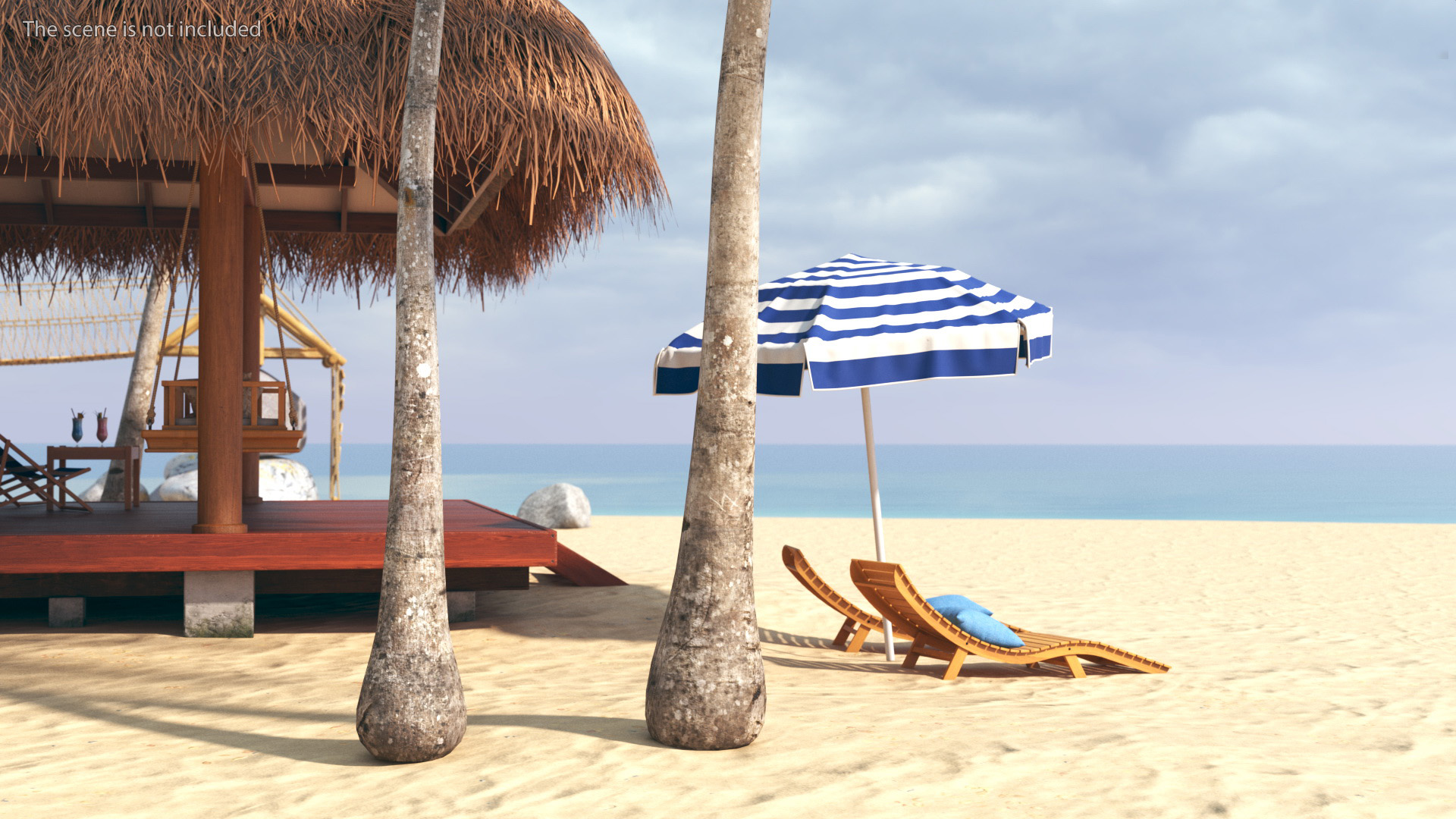3D model Beach Hut Scene