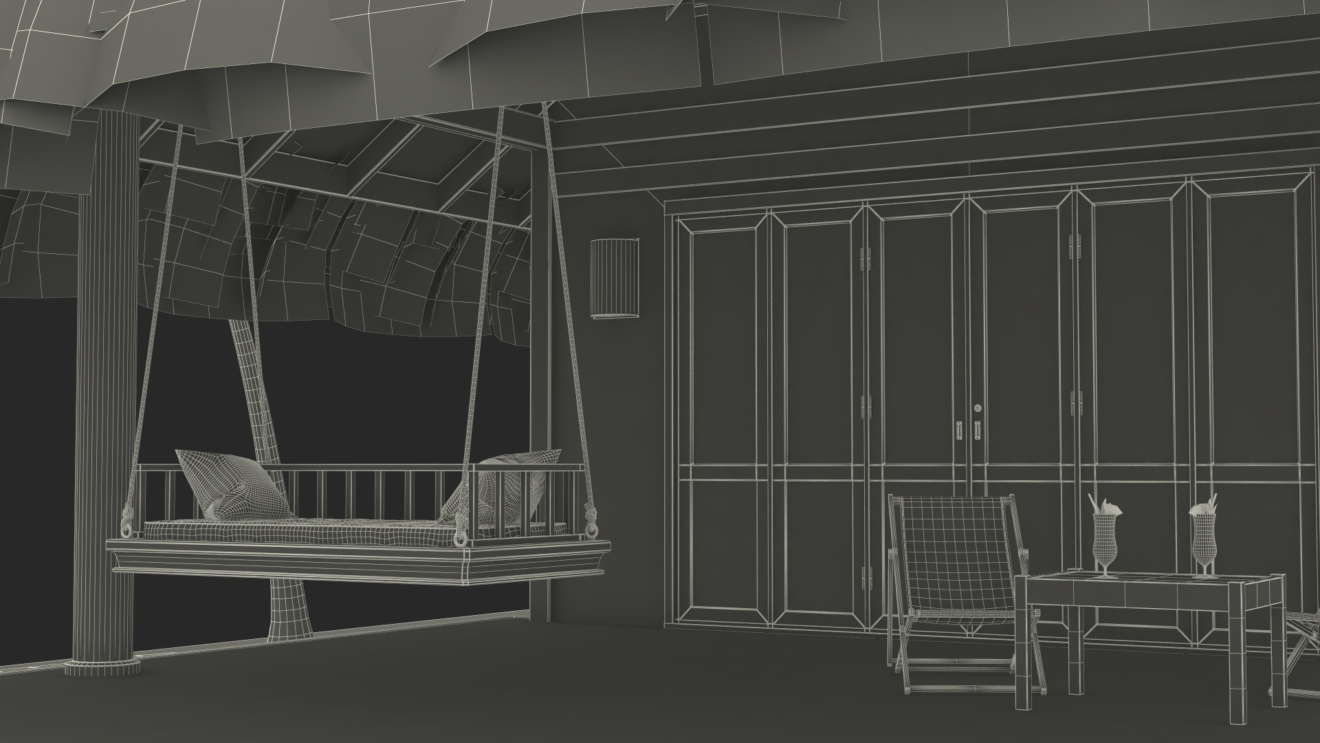 3D model Beach Hut Scene
