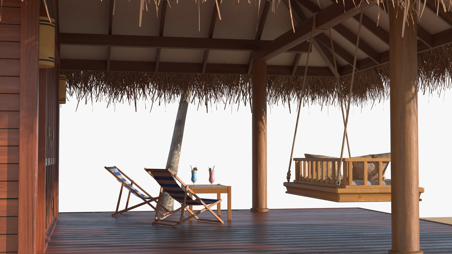 3D model Beach Hut Scene