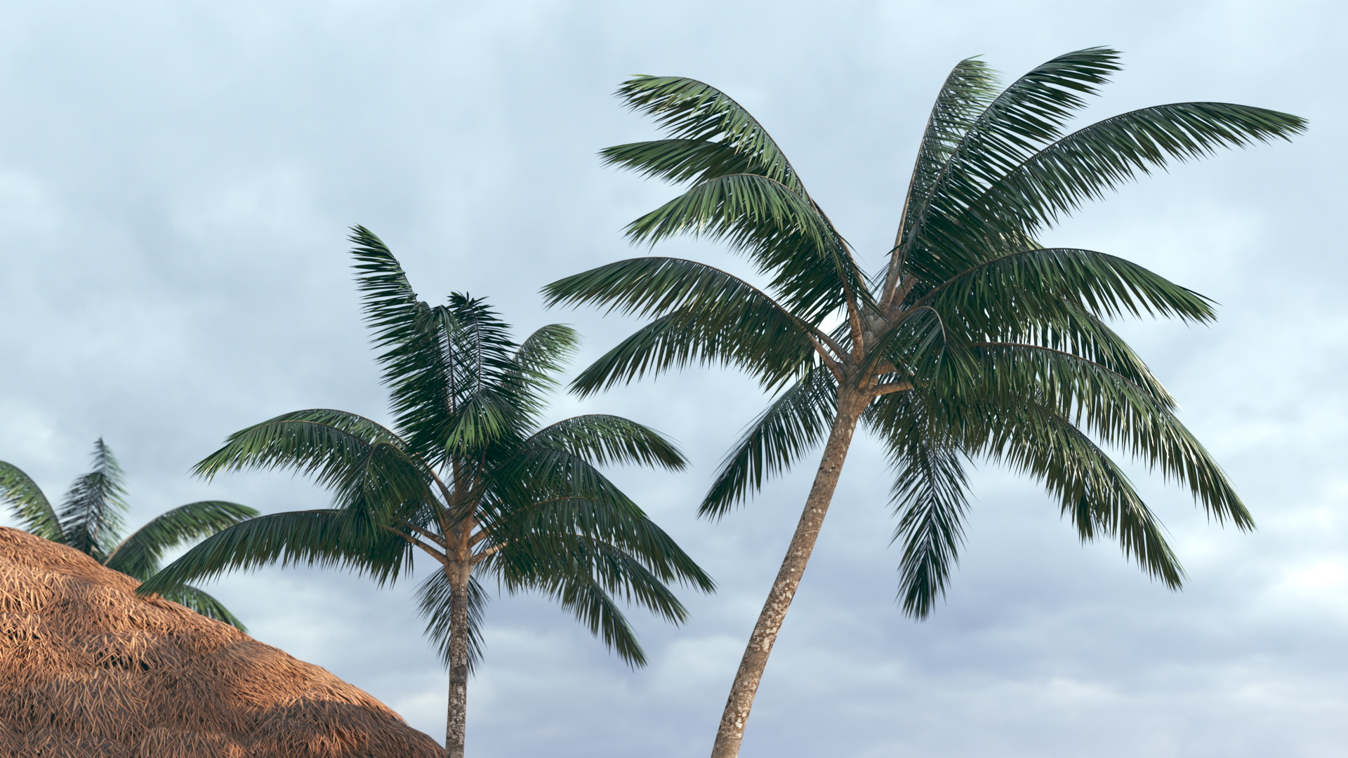 3D model Beach Hut Scene