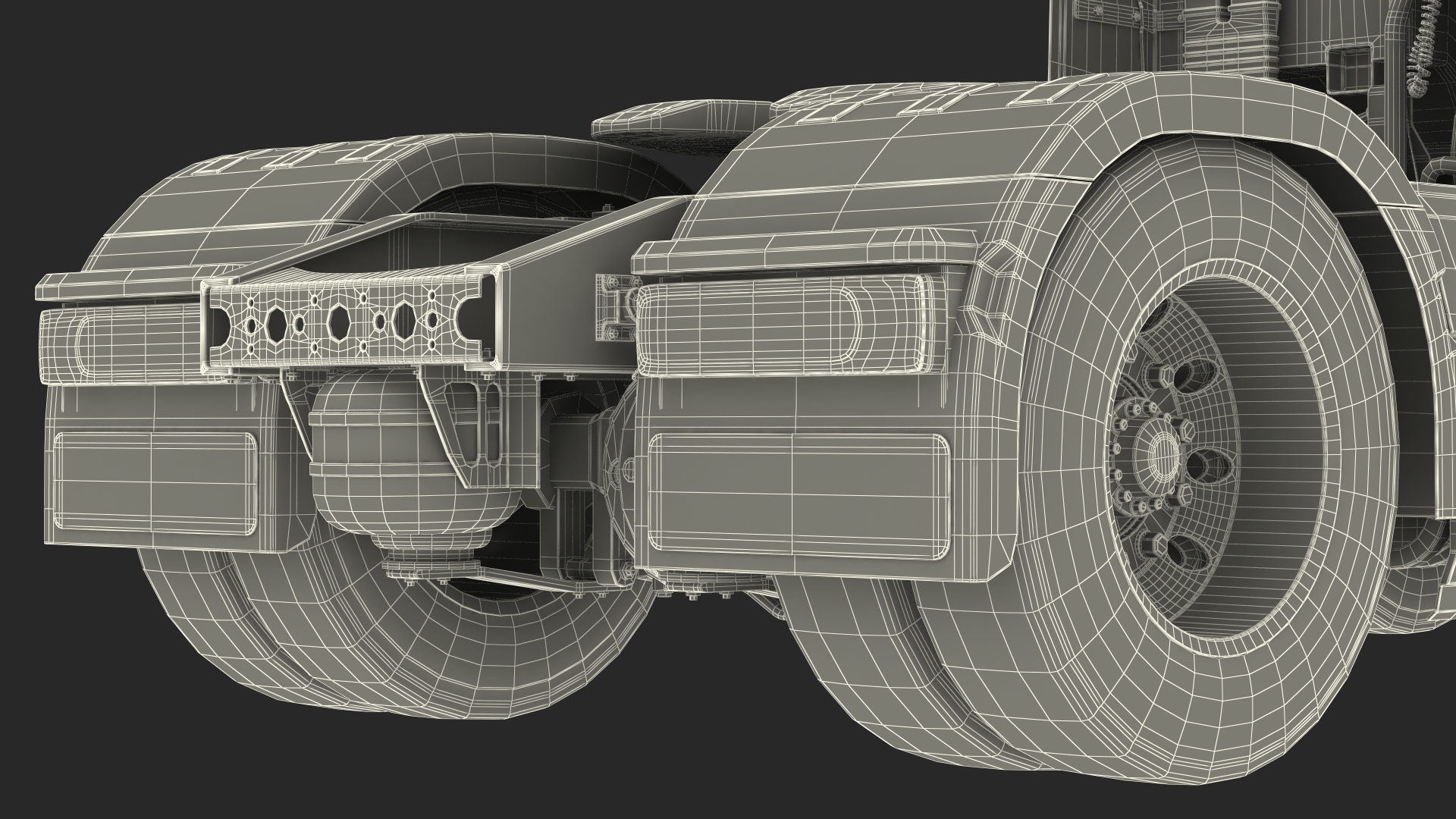 Cabover 4x2 Lorry Rigged 3D model