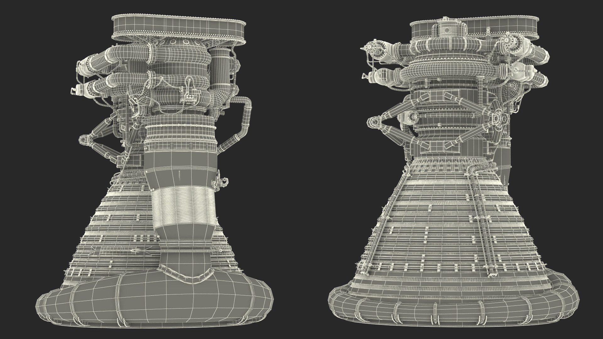 Rocket Engine F-1 3D