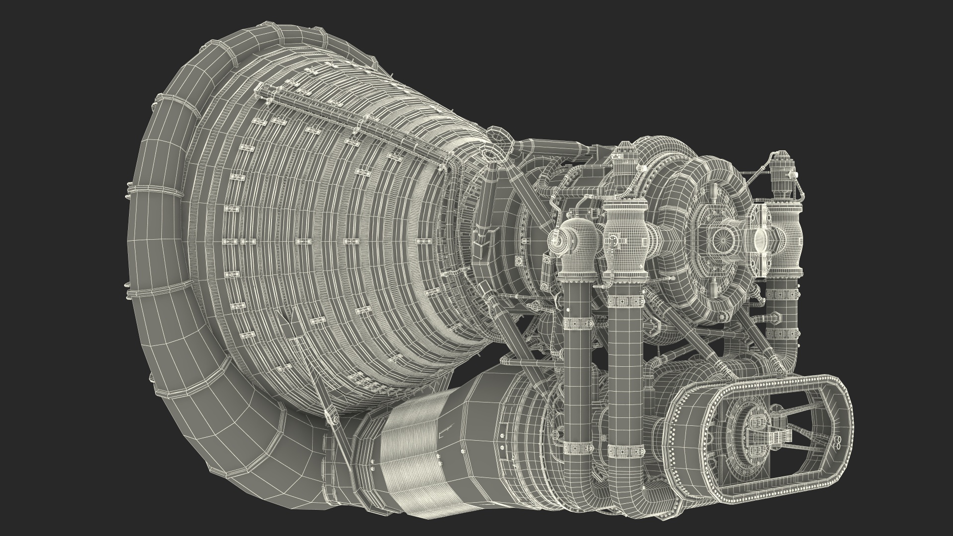 Rocket Engine F-1 3D