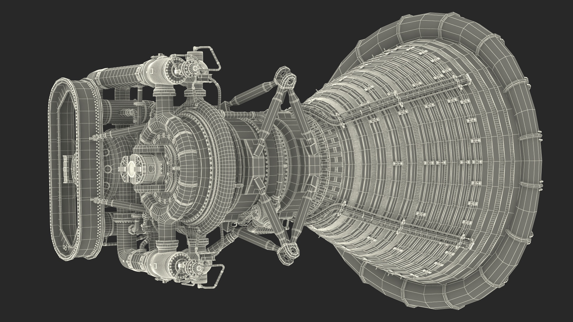 Rocket Engine F-1 3D