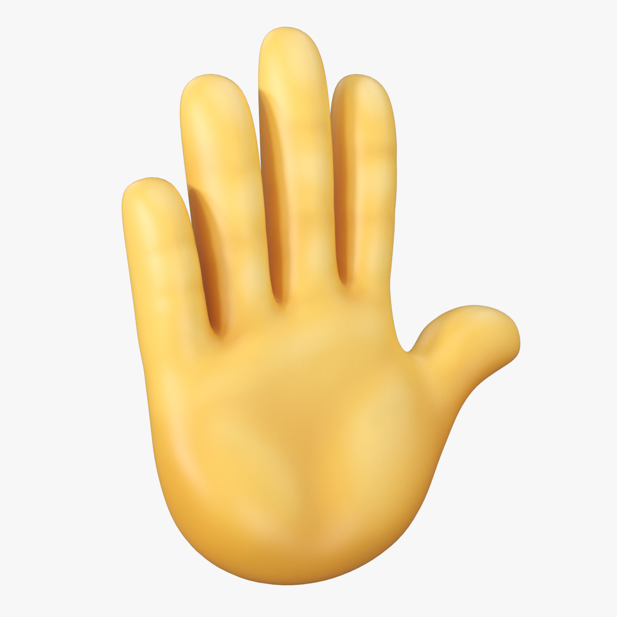 Raised Hand Emoticon 3D model preview