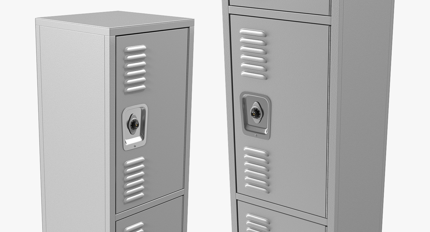 3-Door Steel Locker 3D model