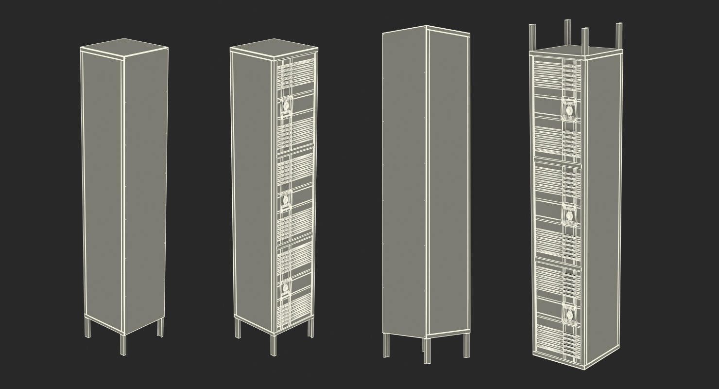 3-Door Steel Locker 3D model