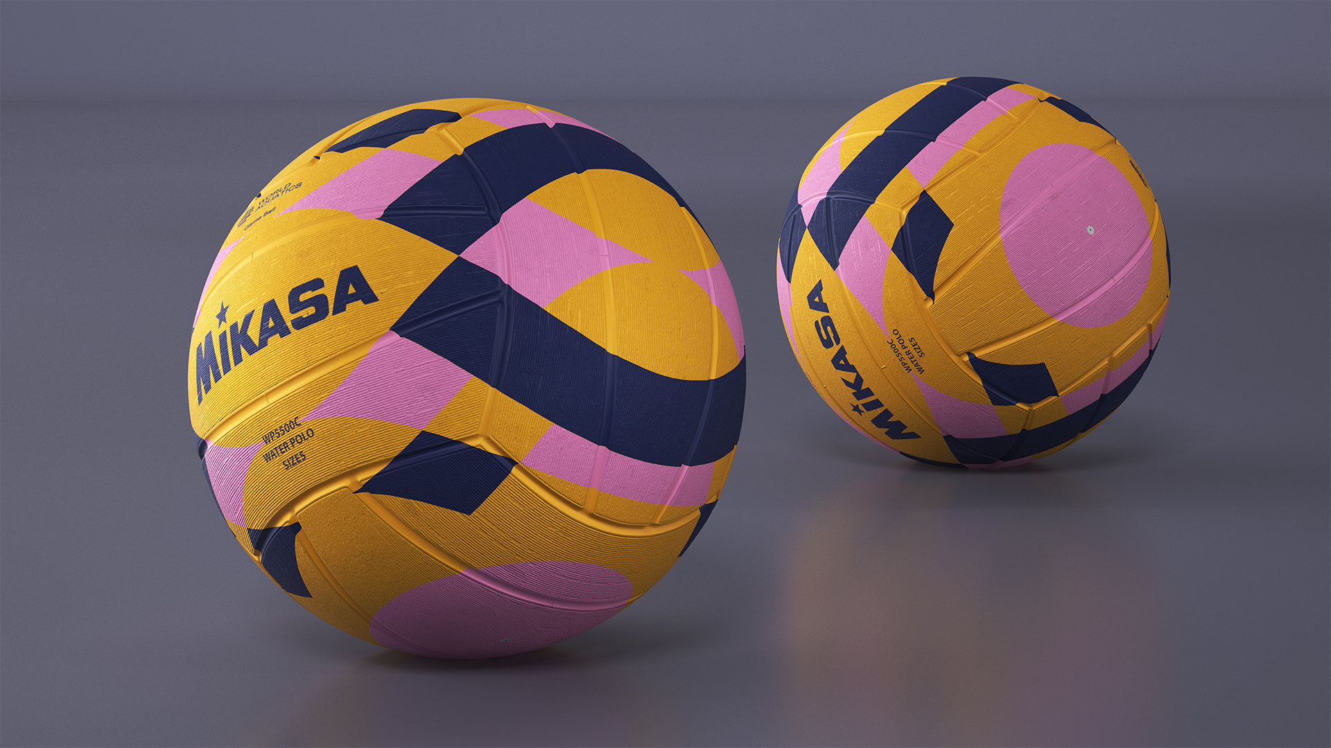 3D Water Polo Ball Mikasa Multicolor model