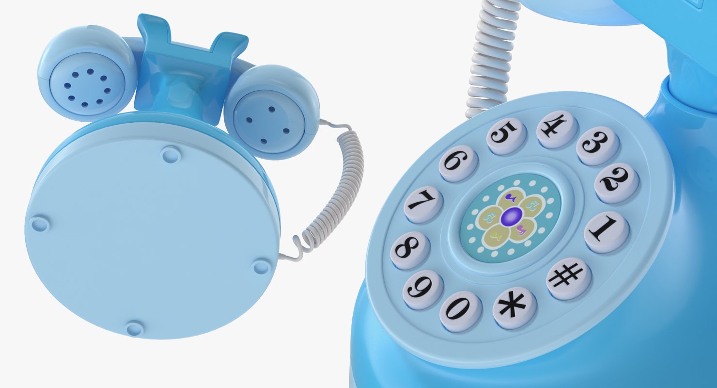 3D Kids Musical Phone Blue model