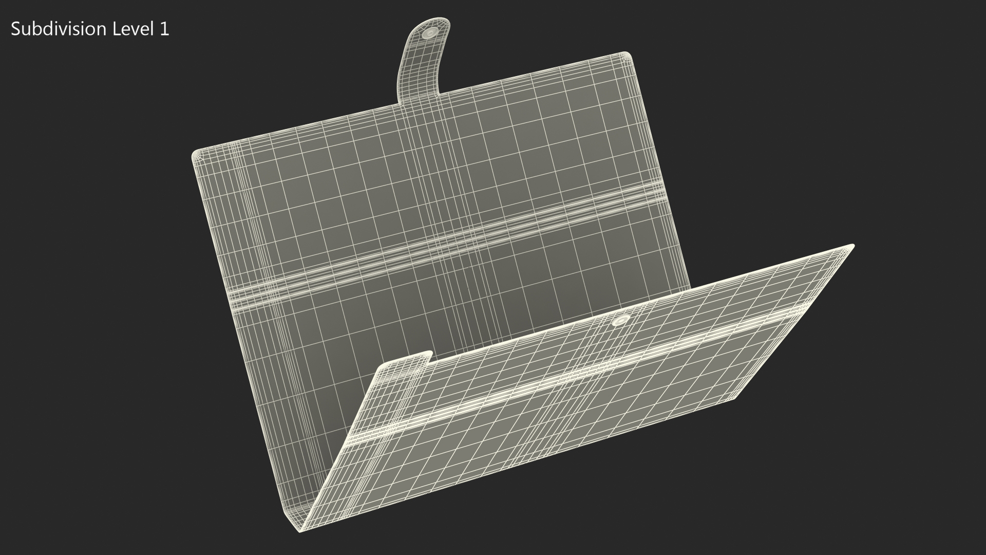 3D Plastic Paper Folder Open Black