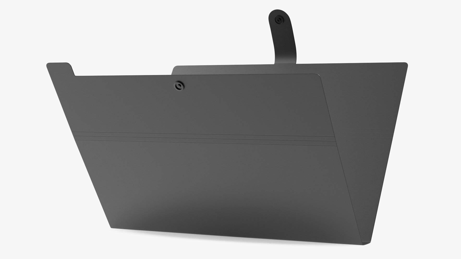 3D Plastic Paper Folder Open Black