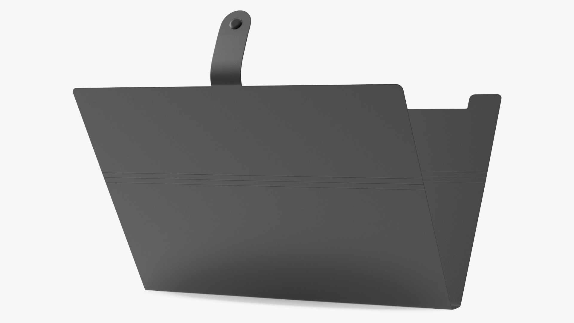 3D Plastic Paper Folder Open Black