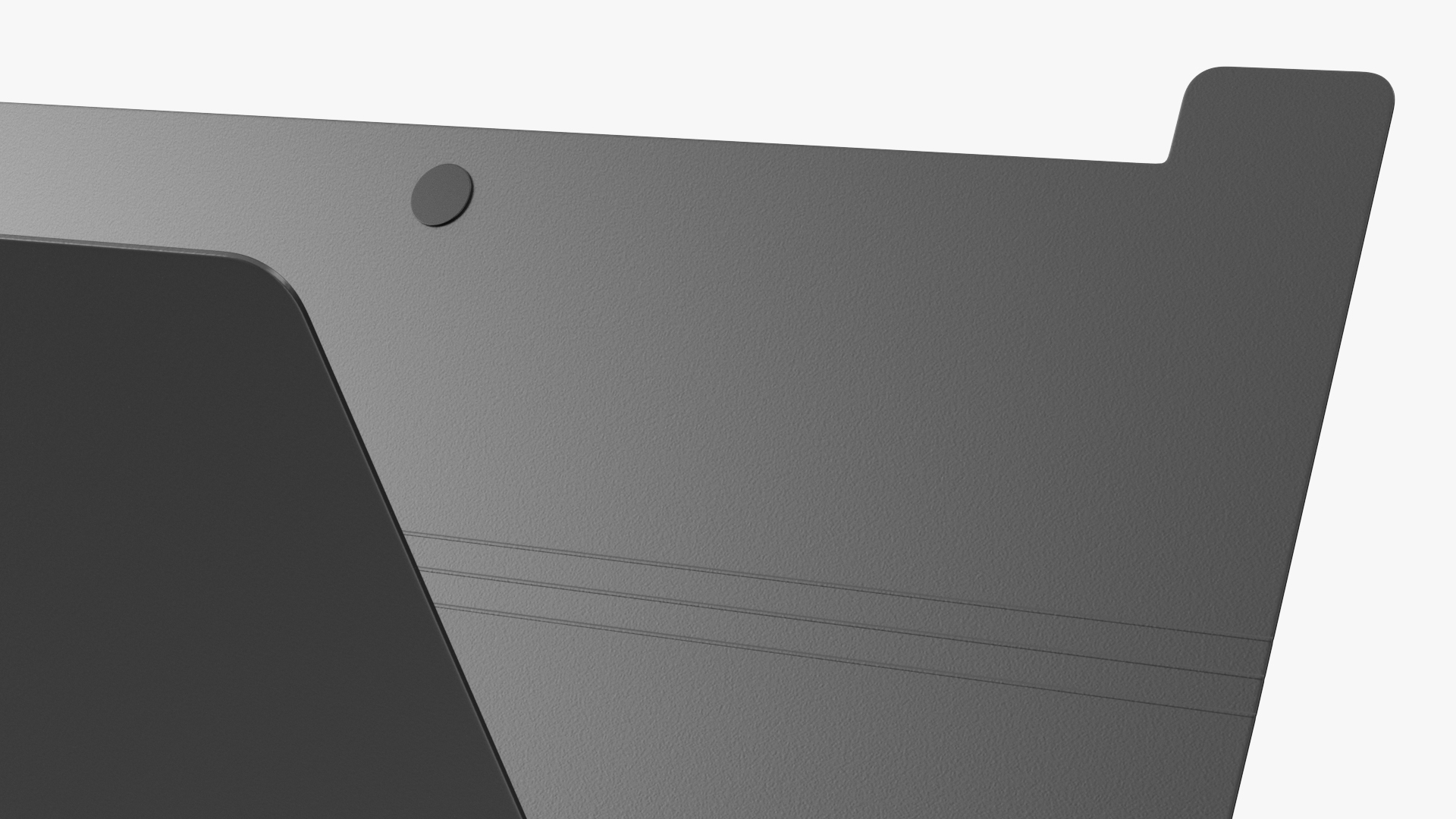 3D Plastic Paper Folder Open Black