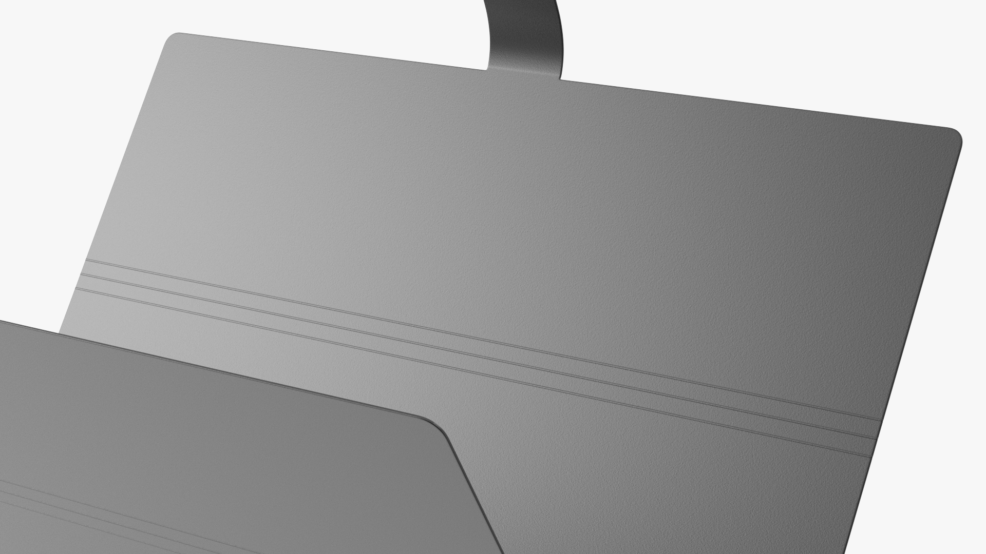 3D Plastic Paper Folder Open Black