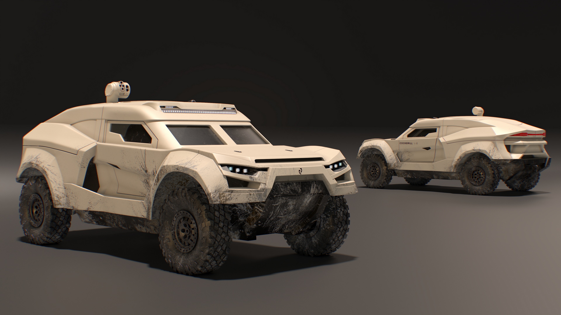 3D Cockerill I-X Armored Car Dirty