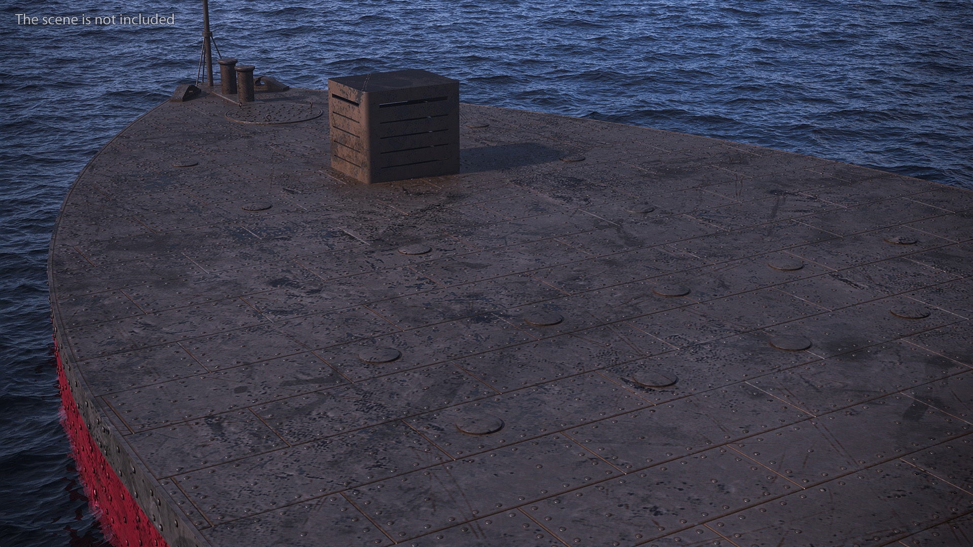 3D US Ironclad Warship Monitor Old