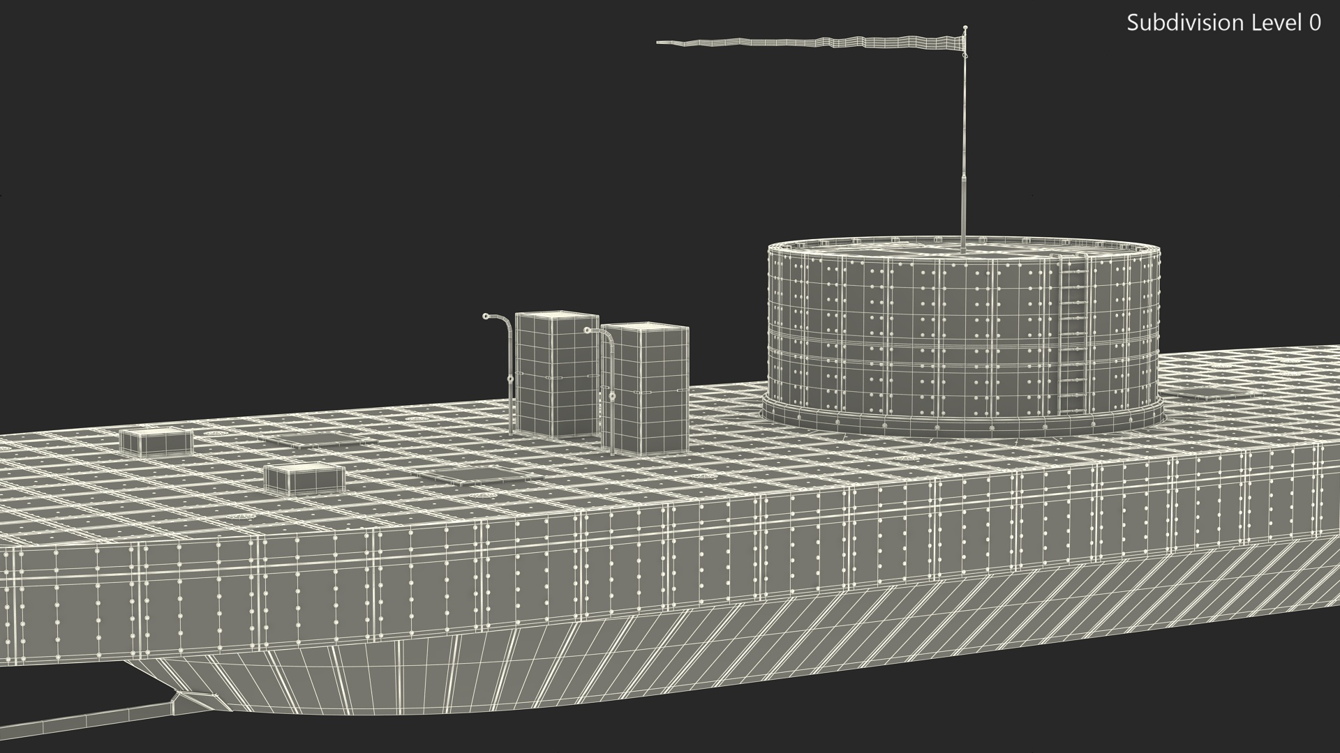 3D US Ironclad Warship Monitor Old