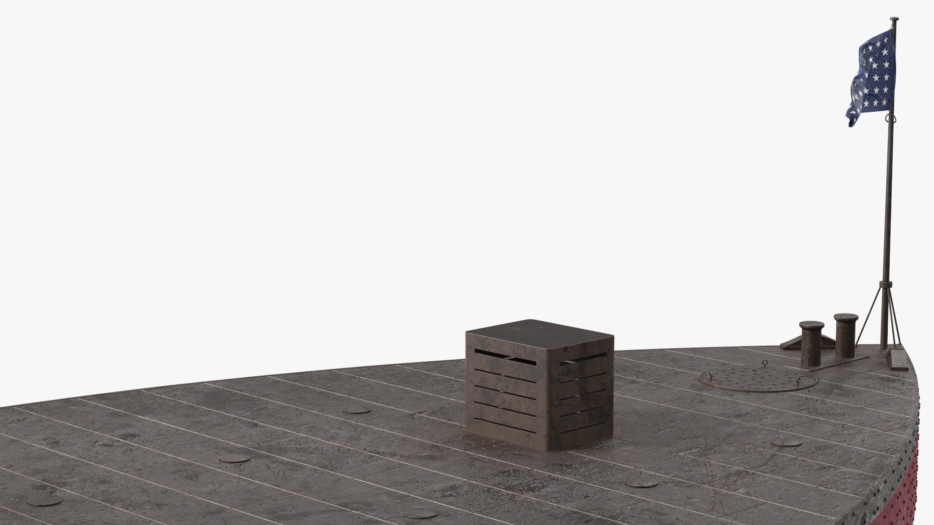 3D US Ironclad Warship Monitor Old