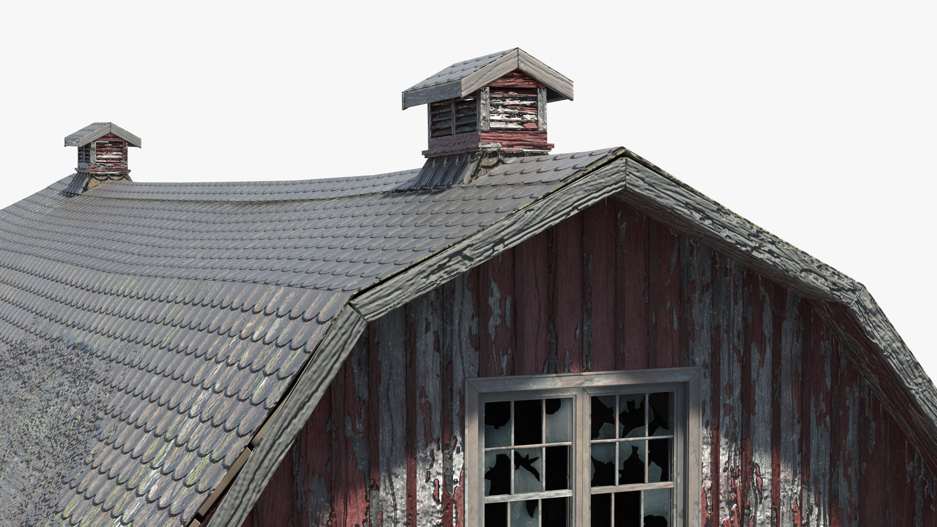 3D model Old Abandoned Wooden Barn