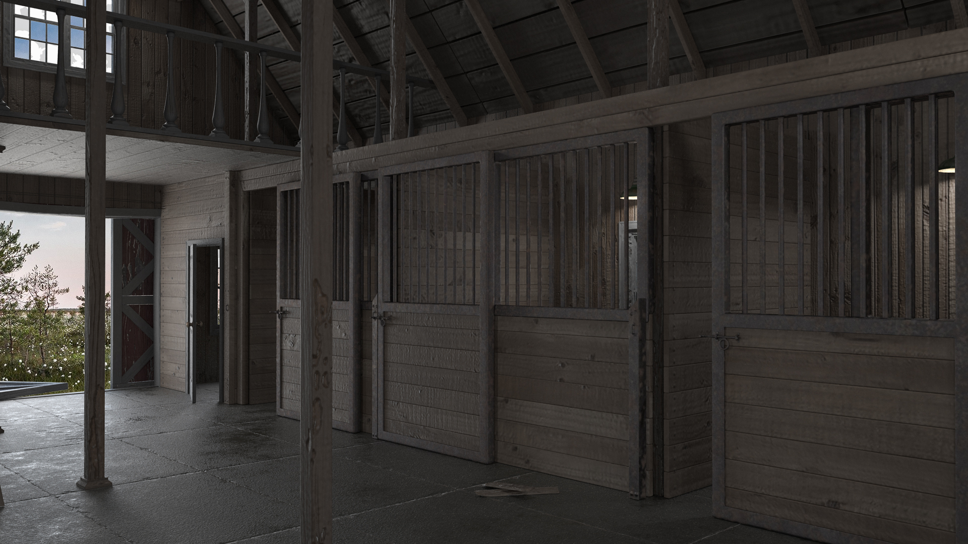 3D model Old Abandoned Wooden Barn