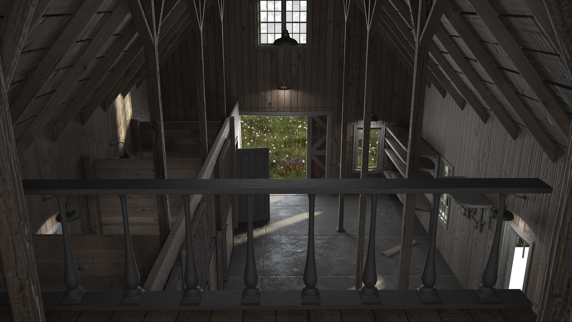 3D model Old Abandoned Wooden Barn