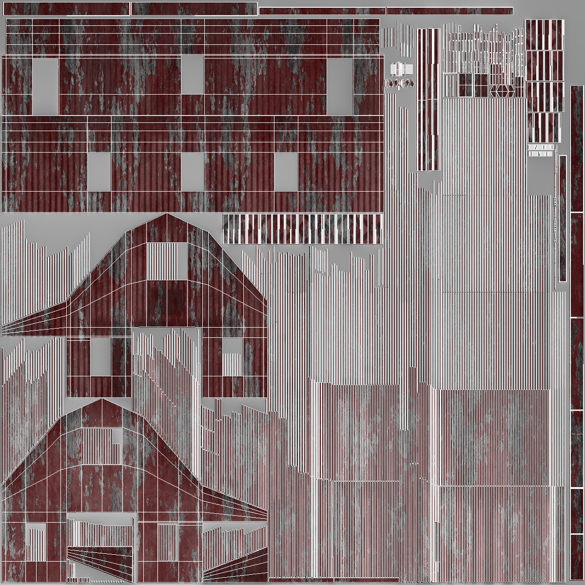 3D model Old Abandoned Wooden Barn