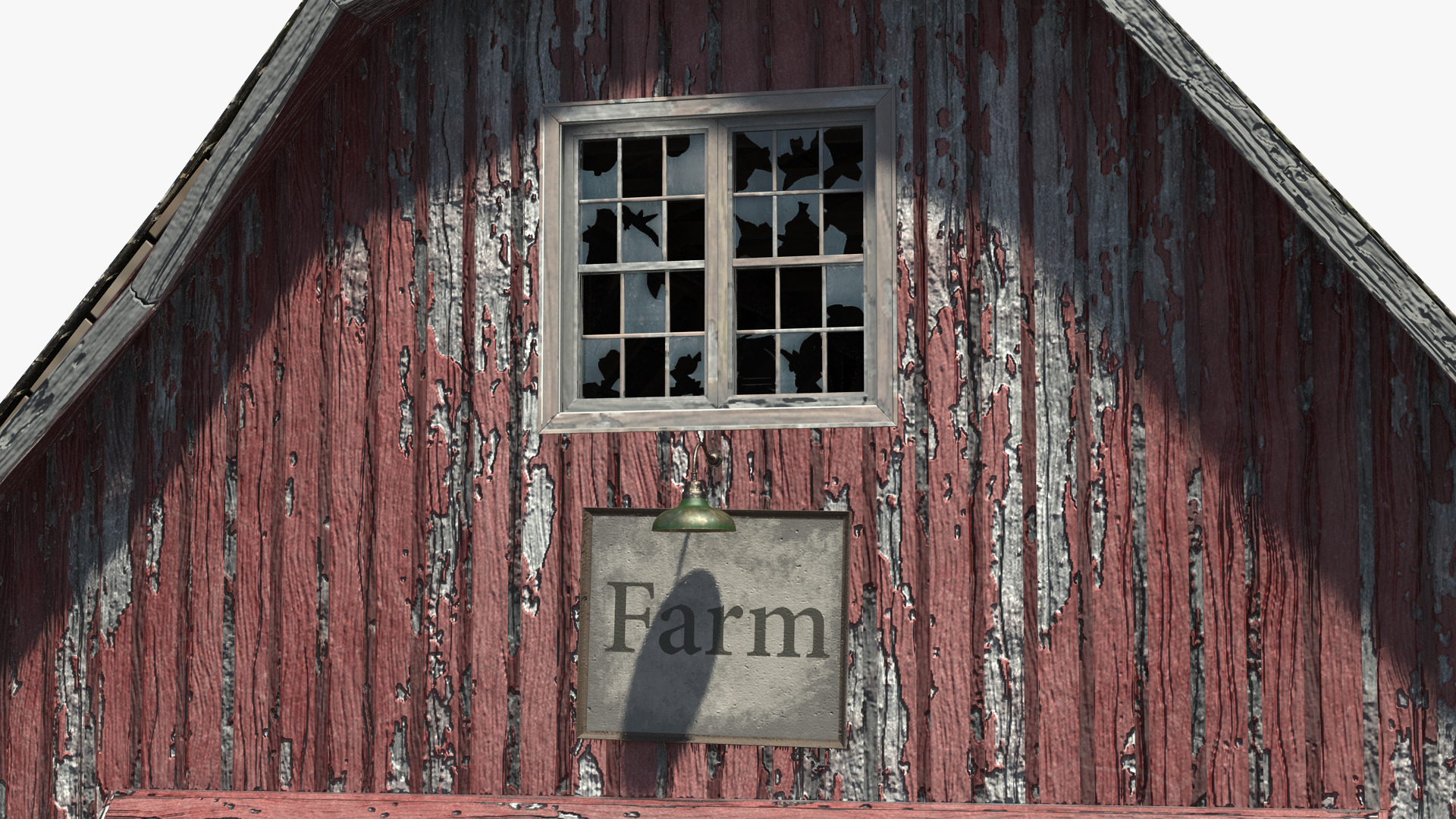 3D model Old Abandoned Wooden Barn