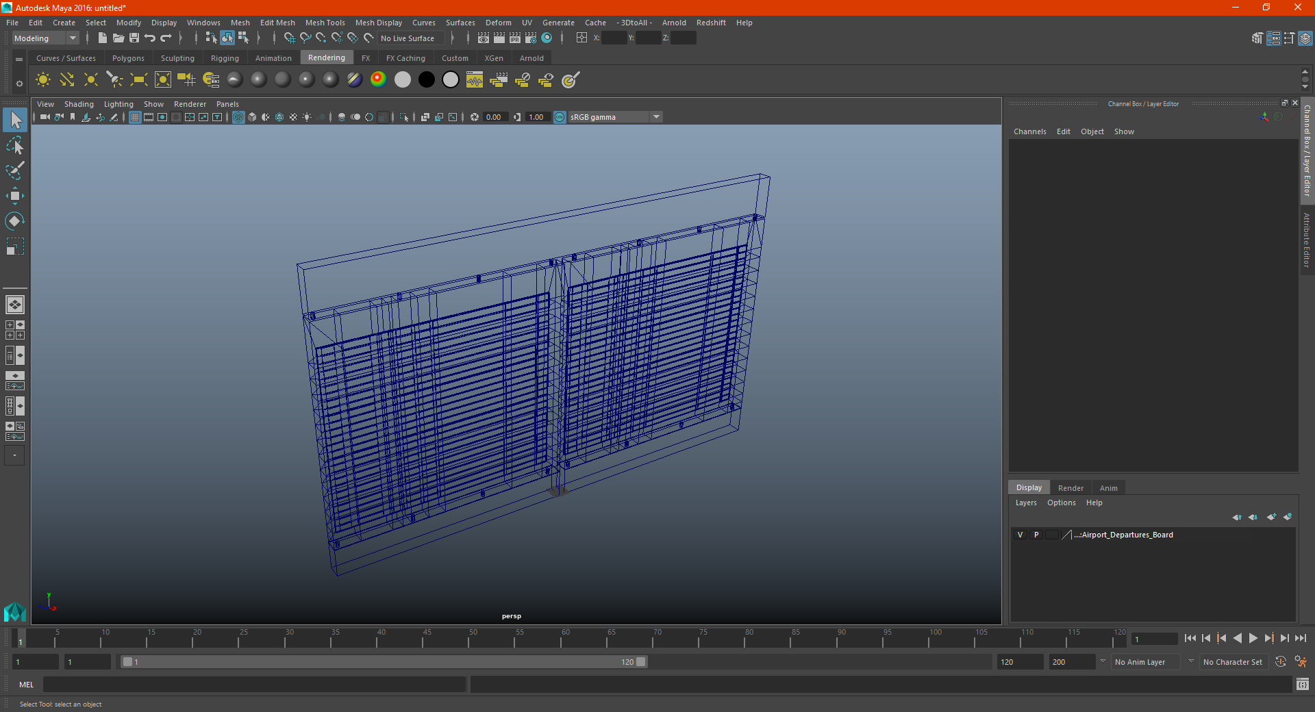 Airport Departures Board 3D model