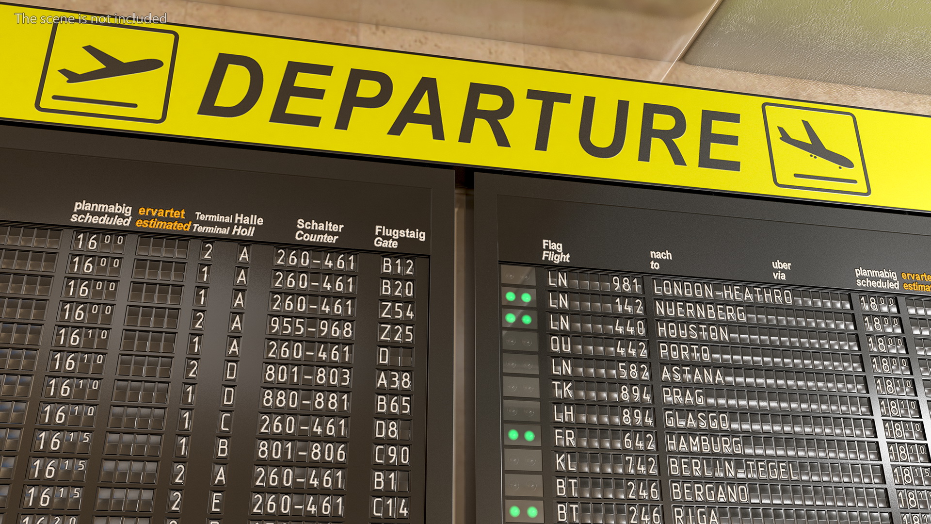 Airport Departures Board 3D model