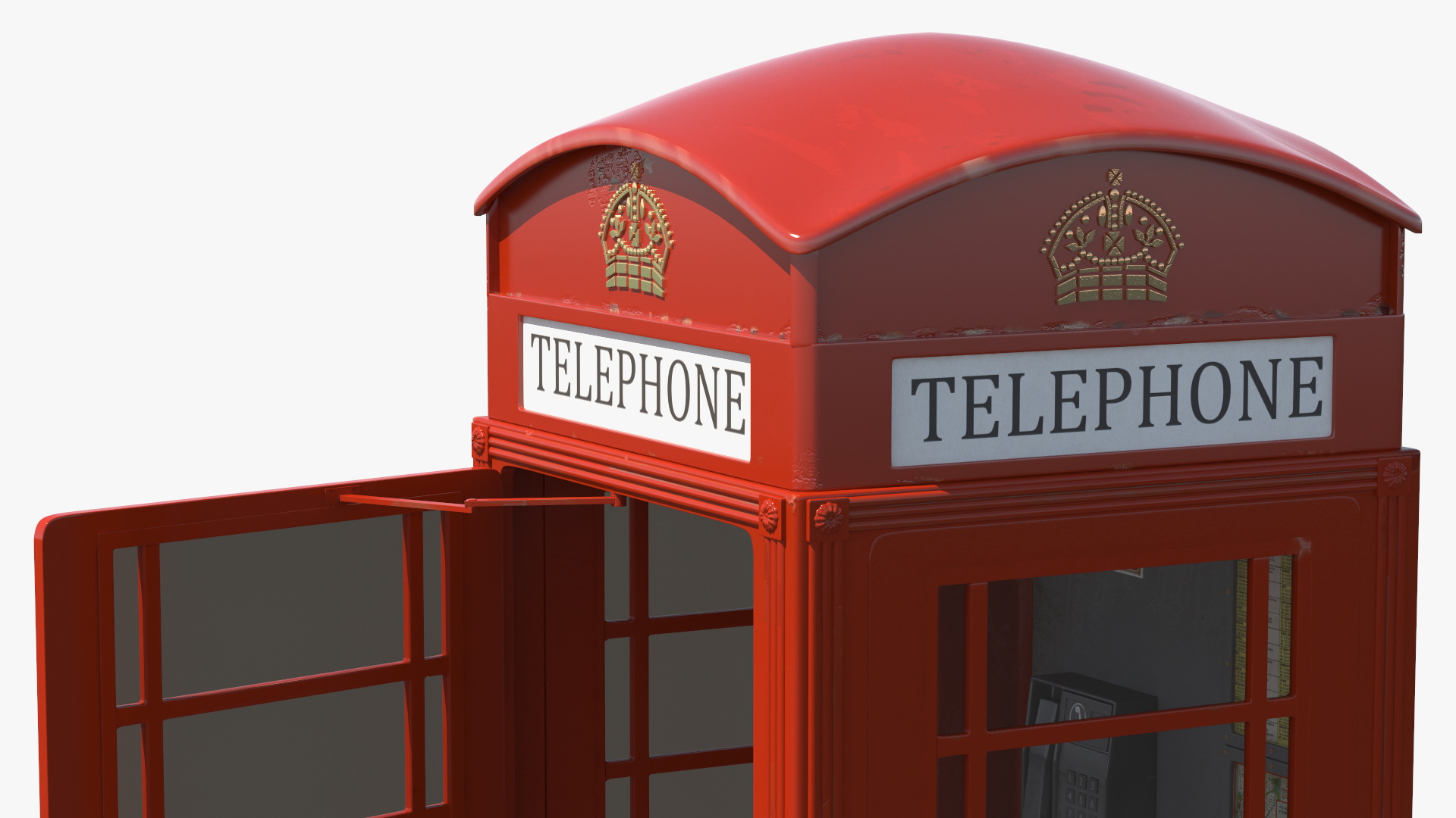 3D Classic British Telephone Booth