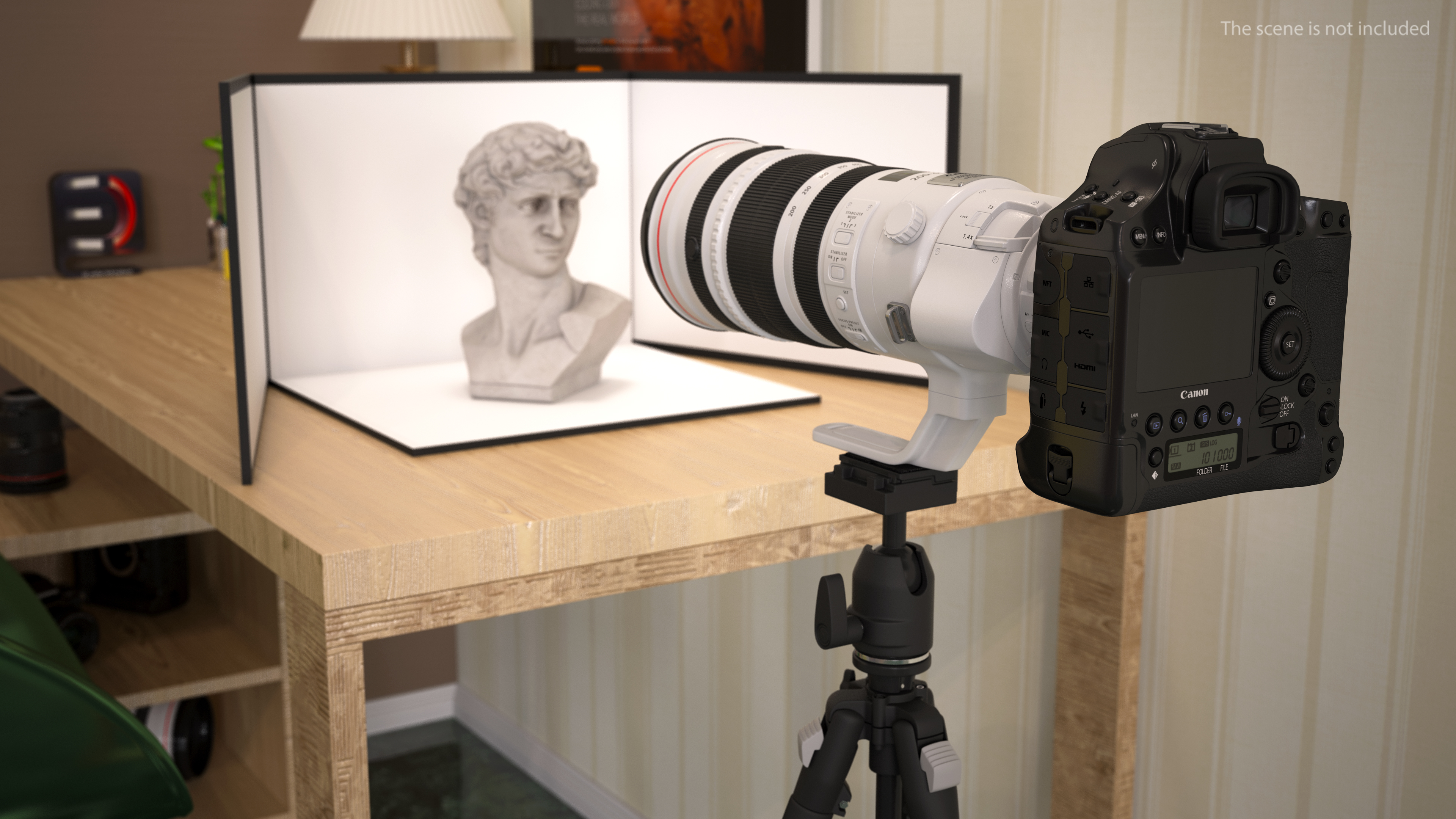3D Canon EF 200 400mm USM Extender on Tripod